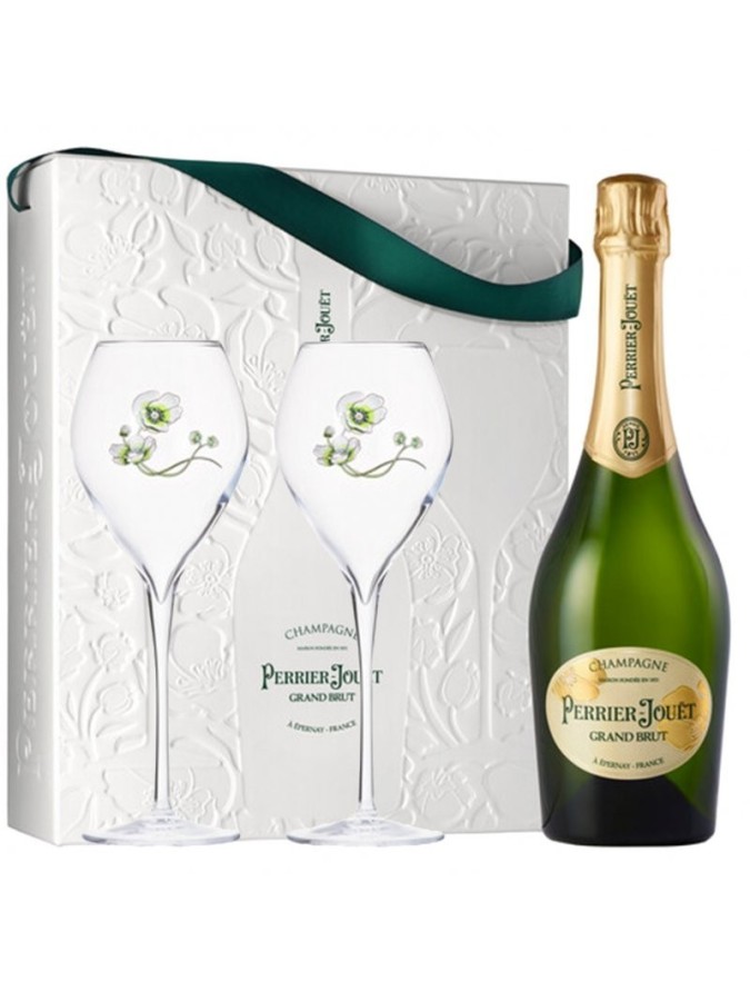 PERRIER-JOUET - Grand Brut bottle + 75cl flutes PERRIER-JOUET - Grand Brut bottle + 75cl flutes