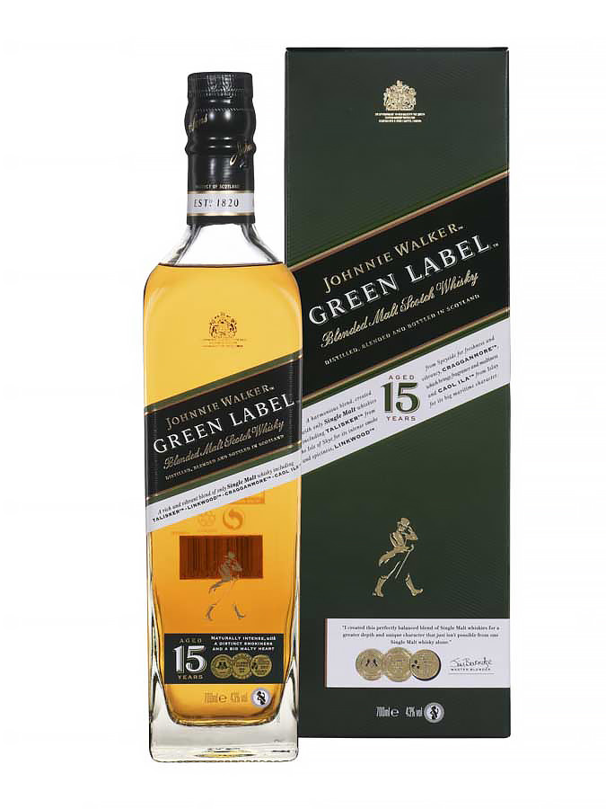JOHNNIE WALKER 15 ans Green Label JOHNNIE WALKER 15 ans Green Label