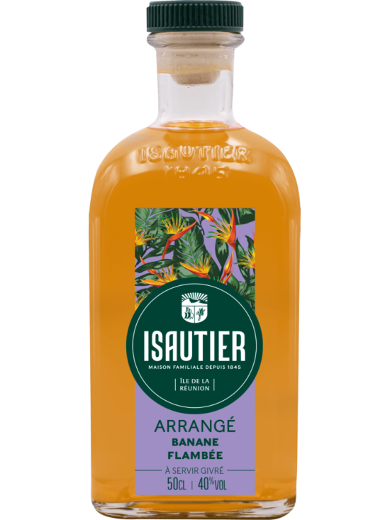 Rhum Arrangé ISAUTIER Arrangé Banane Flambée 40% 70cl Rhum Arrangé ISAUTIER Arrangé Banane Flambée 40% 70cl
