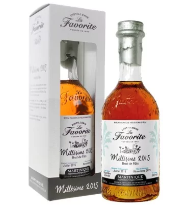 Rhum LA FAVORITE Millésime 2015 8 Ans Brut de Fût 51.9%