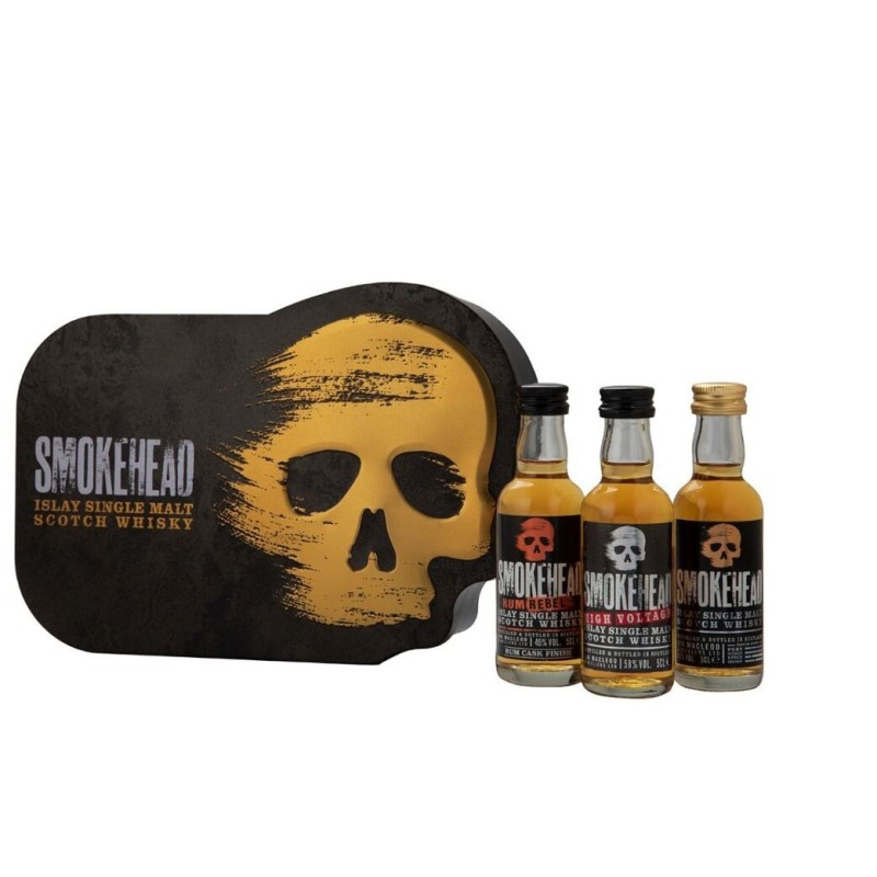 Coffret SMOKEHEAD Tête de mort 3*5cl 49%