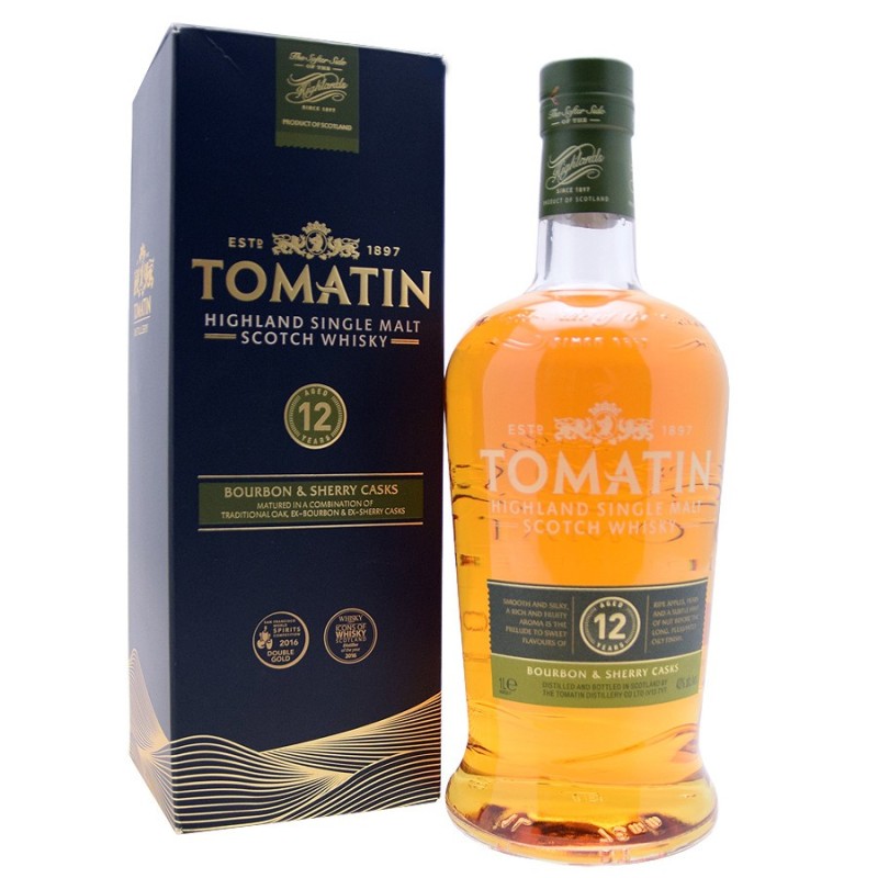 TOMATIN 12 ans 43% 1 Litre