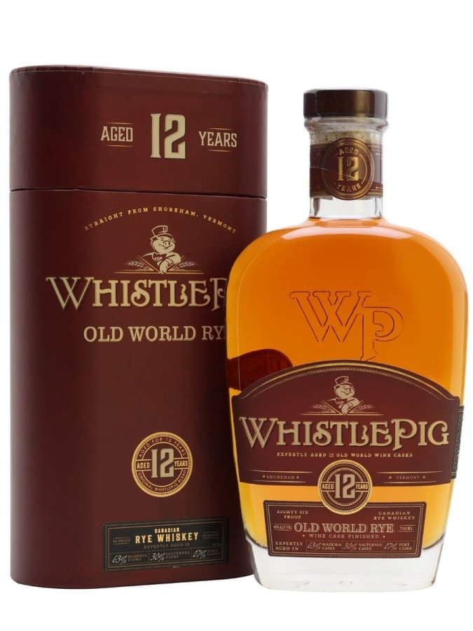 WHISTLE PIG 12 Years Old Rye Whiskey Old World 43% (With case) WHISTLE PIG 12 Years Old Rye Whiskey Old World 43% (With case)