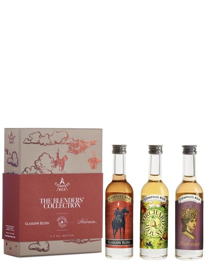 COMPASS BOX The Blender's Coffret 3x5cl Glasgow Blend, Orchard House, Hedonism 44% COMPASS BOX The Blender's Coffret 3x5cl Glasgow Blend, Orchard House, Hedonism 44%