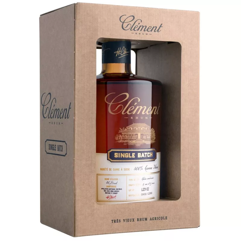 CLEMENT Single Cask 100 % Canne Bleue 46.50% 50cl
