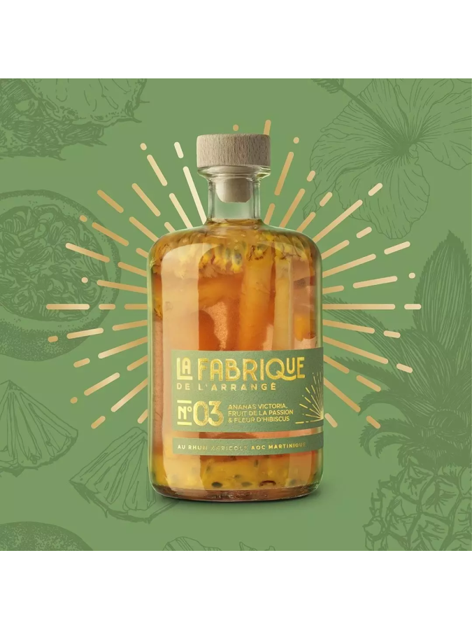Arranged Rum LA FABRIQUE DE L'ARRANGEMENT N°3 Victoria Pineapple, Passion Fruit & Hibiscus Flower 32%