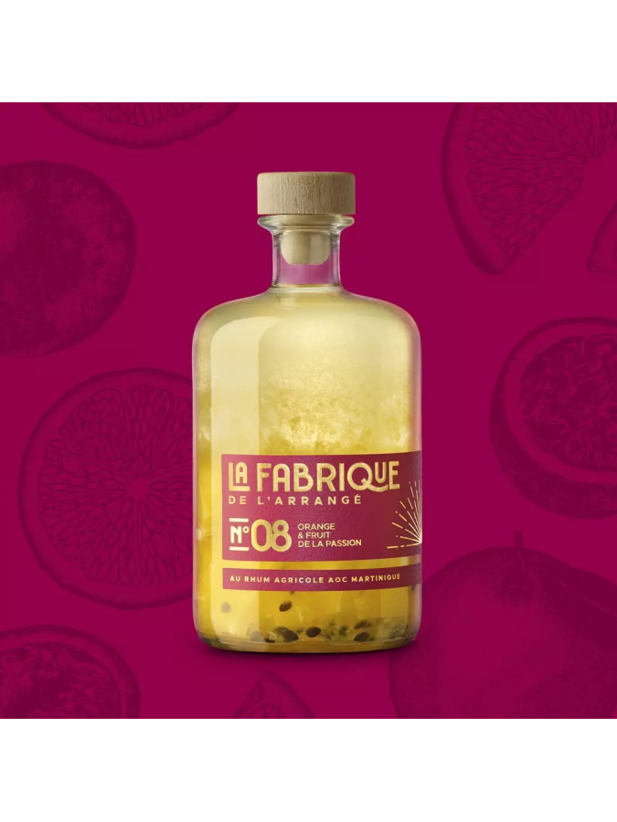 Rhum Arrangé LA FABRIQUE DE L'ARRANGÉ N°8 Orange & Fruit de la Passion 32% Rhum Arrangé LA FABRIQUE DE L'ARRANGÉ N°8 Orange & Fruit de la Passion 32%