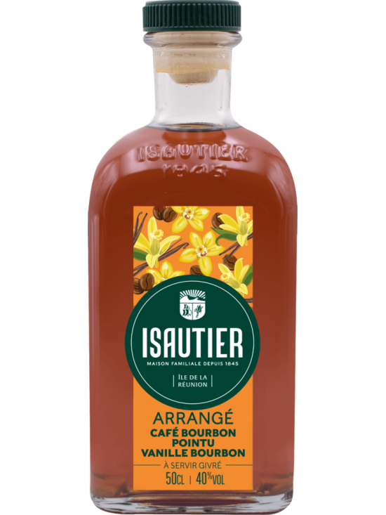 ISAUTIER Arranged Rum Bourbon Coffee Pointu Bourbon Vanilla 40% 50cl ISAUTIER Arranged Rum Bourbon Coffee Pointu Bourbon Vanilla 40% 50cl