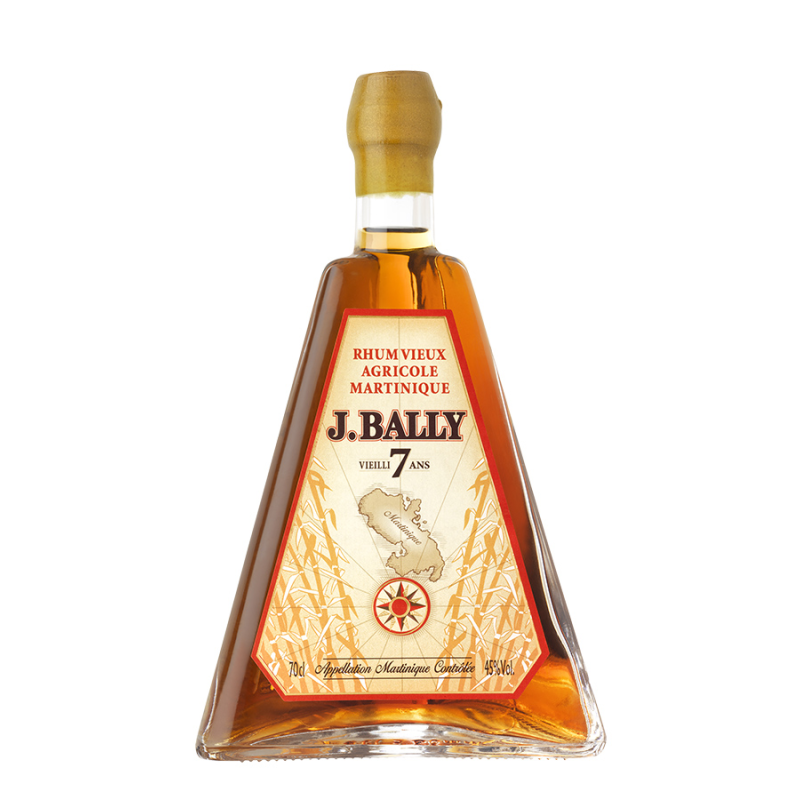 BALLY 7 ans Bouteille Pyramide 45% (avec étui)