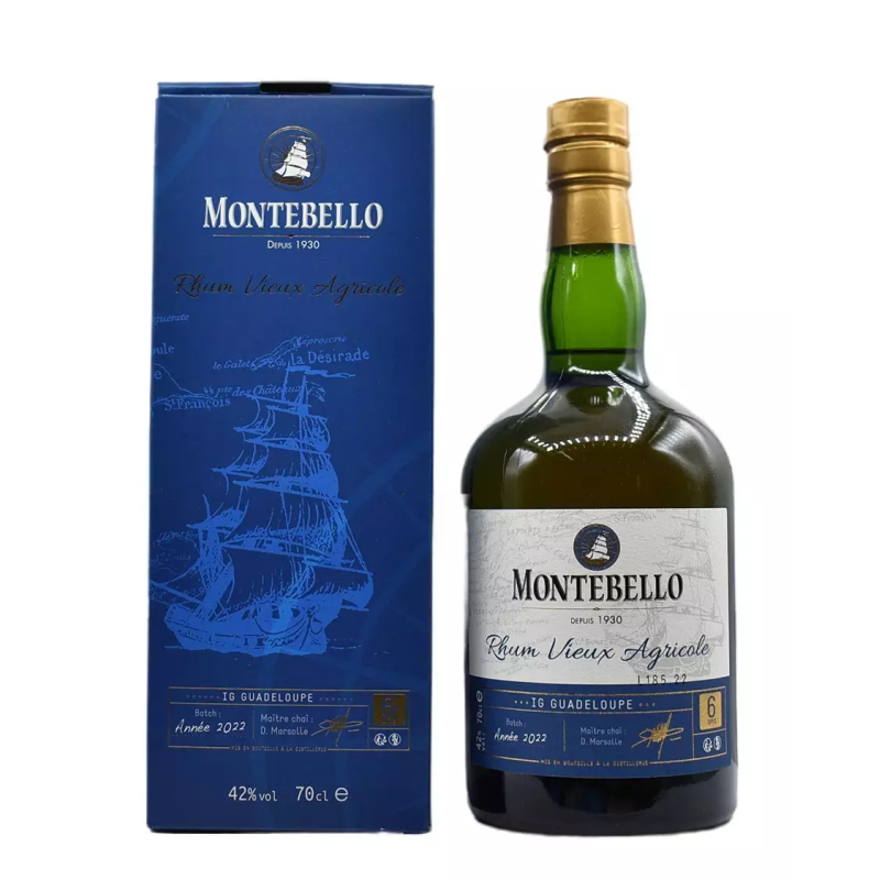 MONTEBELLO Old Rum 6 Years 42% (New case)