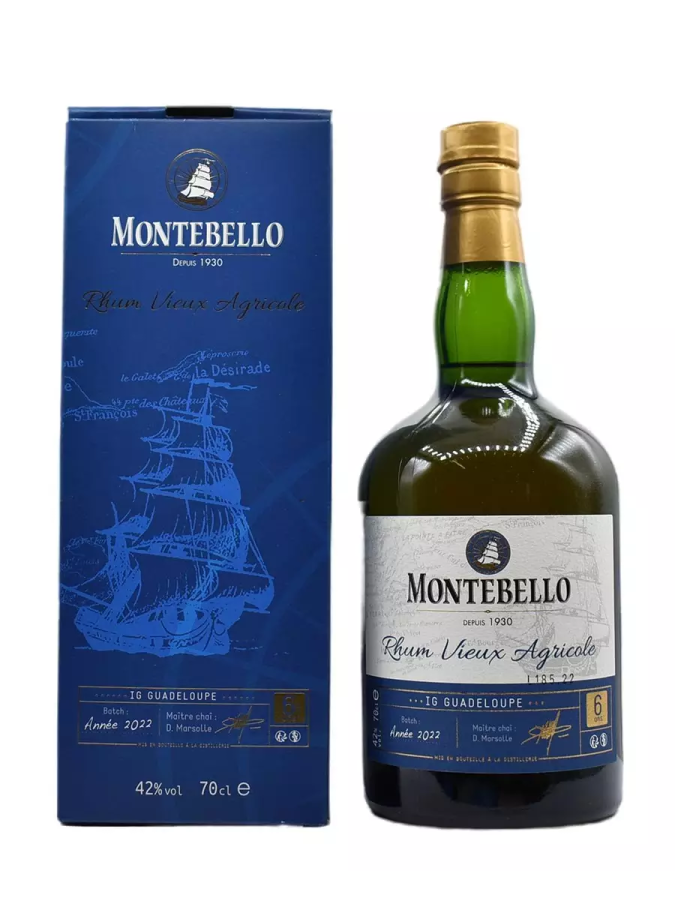 MONTEBELLO Old Rum 6 Years 42% (New case) MONTEBELLO Old Rum 6 Years 42% (New case)