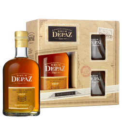 Coffret DEPAZ Vsop Réserve Spéciale + 2 Verres 45%