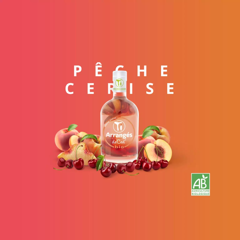 Rhum Arrangé CED - Pêche Cerise Bio 21%
