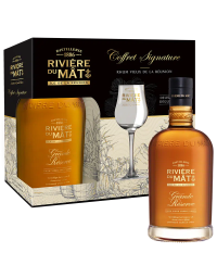 Coffret RIVIÈRE DU MÂT Grande Réserve + 2 Verres 40%